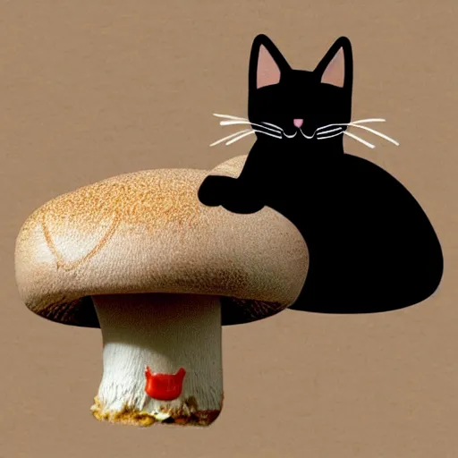 Image similar to cat x mushroom