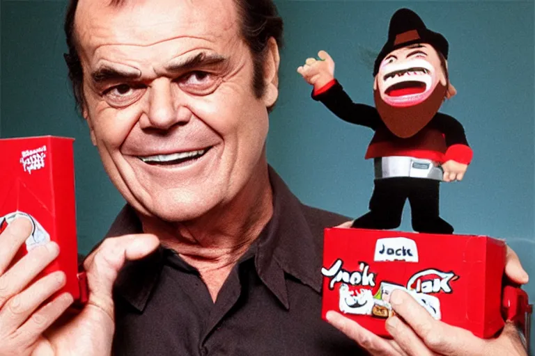 Image similar to Jack Nicholson jack in a box toy