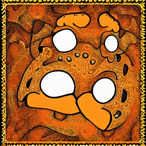 Prompt: fractal garfield