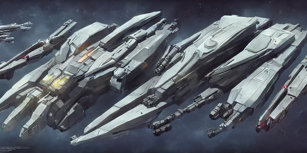 Image similar to Futuristic sci-fi props and gadget, hard surface, collection ,kitbash, parts, Shape and form, in watercolor gouache detailed paintings , hull, elite dangerous, star citizen , modular, pieces , golden ratio, mobius