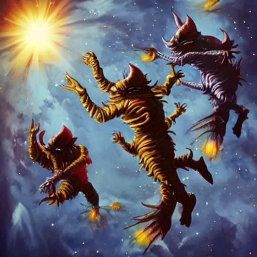 Prompt: space demons in the sky