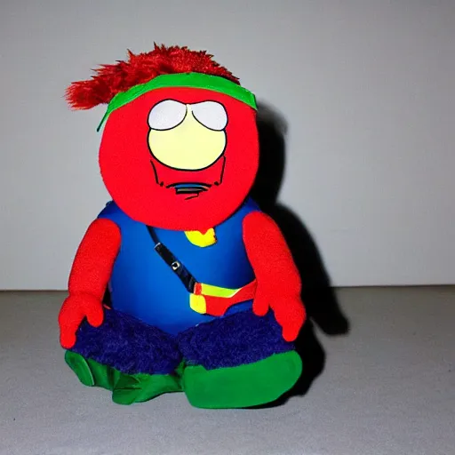 Image similar to cartman as a fluffy muppet