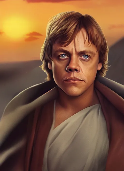 prompthunt: young mark hamill as luke skywalker, cinematic, 8k