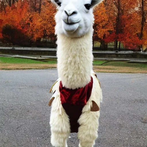 Image similar to llama dressed as david bowie