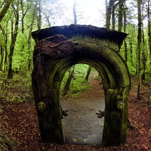 Image similar to portal in a forest in middle earth