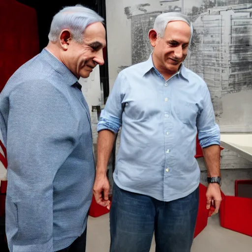 Prompt: benjamin netanyahu drinks a coke