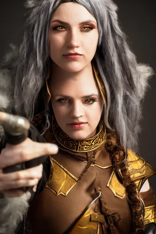 Image similar to a female DND human, high resolution film still, 8k, HDR colors, cosplay, studio lighting