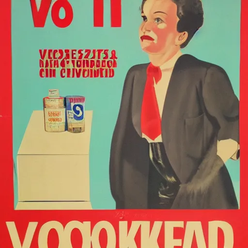 Image similar to promotional poster for vodka and tobacco in the hospital, mid - twentieth century american style art