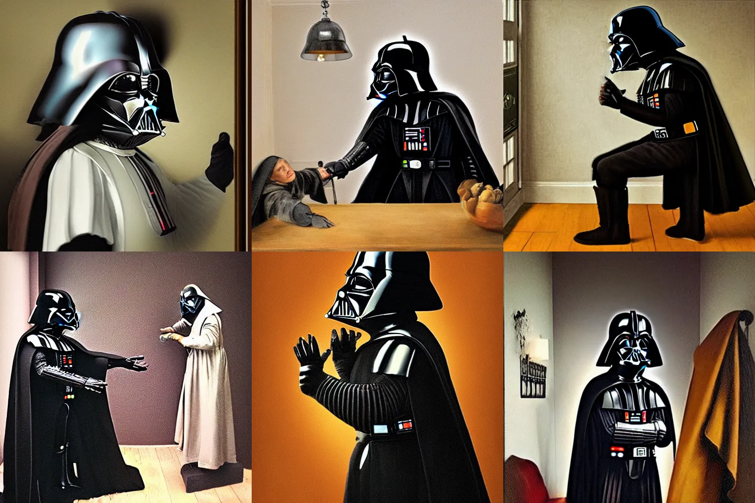 Prompt: Darth Vader in the style of Vermeer