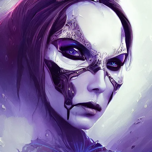 Prompt: queen of death. intricate portrait, occult cyberpunk, ancient futuristic, dark art, occult. by Petros Afshar, by artgerm, Eddie Mendoza