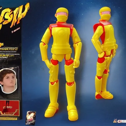 Image similar to Spy Kids Juni Cortez, 12in action figure, 5 points of articulation, posable pvc, Spy Kids 3-D Game Over (2003). wearing Yellow and black robot suit