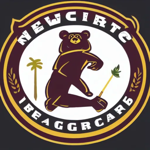 Image similar to new logo for Sacramento republic FC with bear smoking a joint