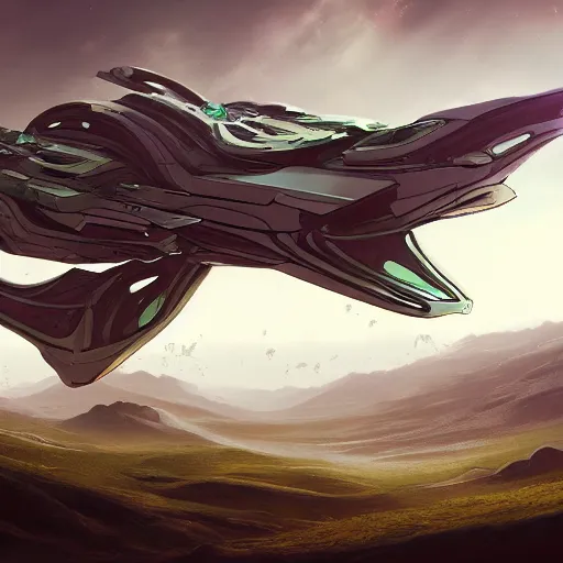 Image similar to organic spaceship, ArtStation