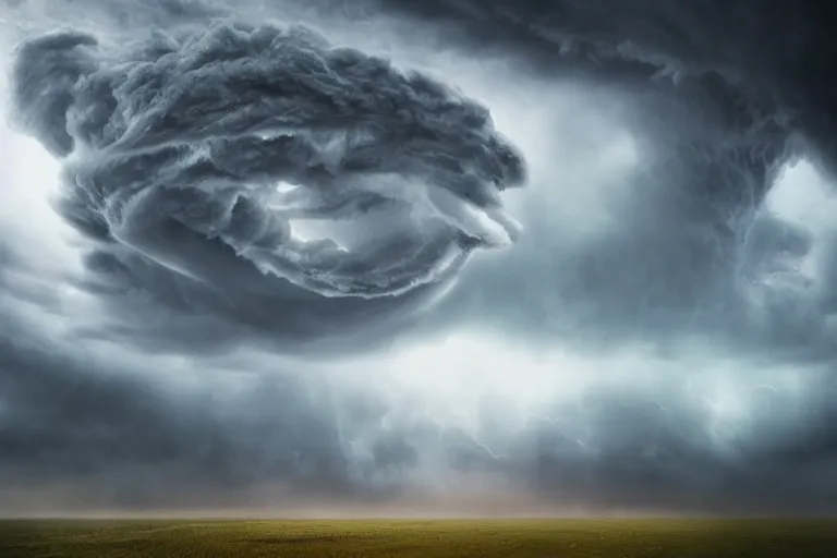Image similar to tornado forming. Photo-realistic UHDR, hyperrealism, highly detailed, cinematic, luminescence, 32k, high contrast, intricate, mystery, epic, dark fantasy