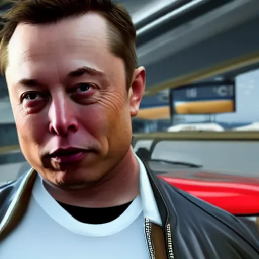 Prompt: elon musk as a character in gta v, highly detailed