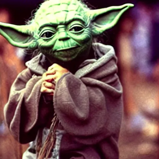 Image similar to yoda performing at woodstock