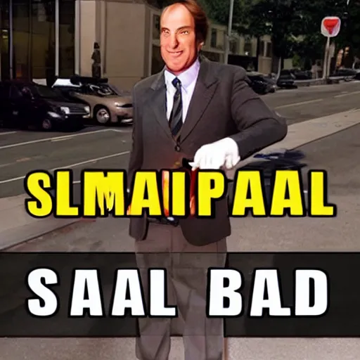 Prompt: saul goodman sweeping the streets