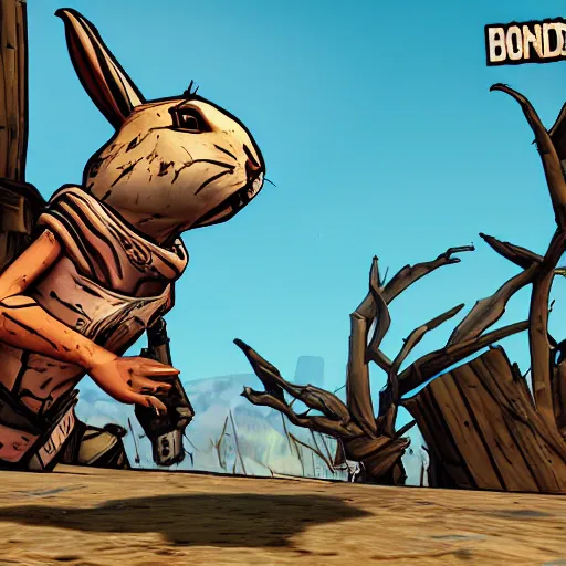 Image similar to a rabbit in the game borderlands