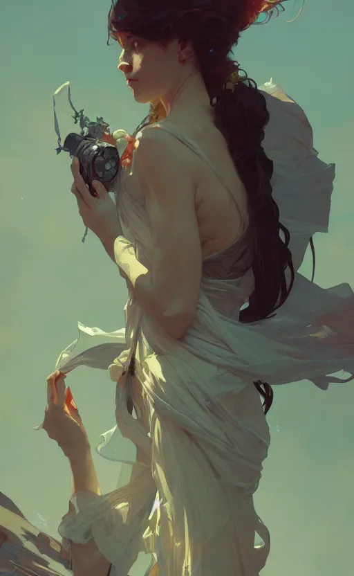 Image similar to a personification of boredom, highly detailed, digital painting, artstation, concept art, sharp focus, illustration, art by greg rutkowski and alphonse mucha