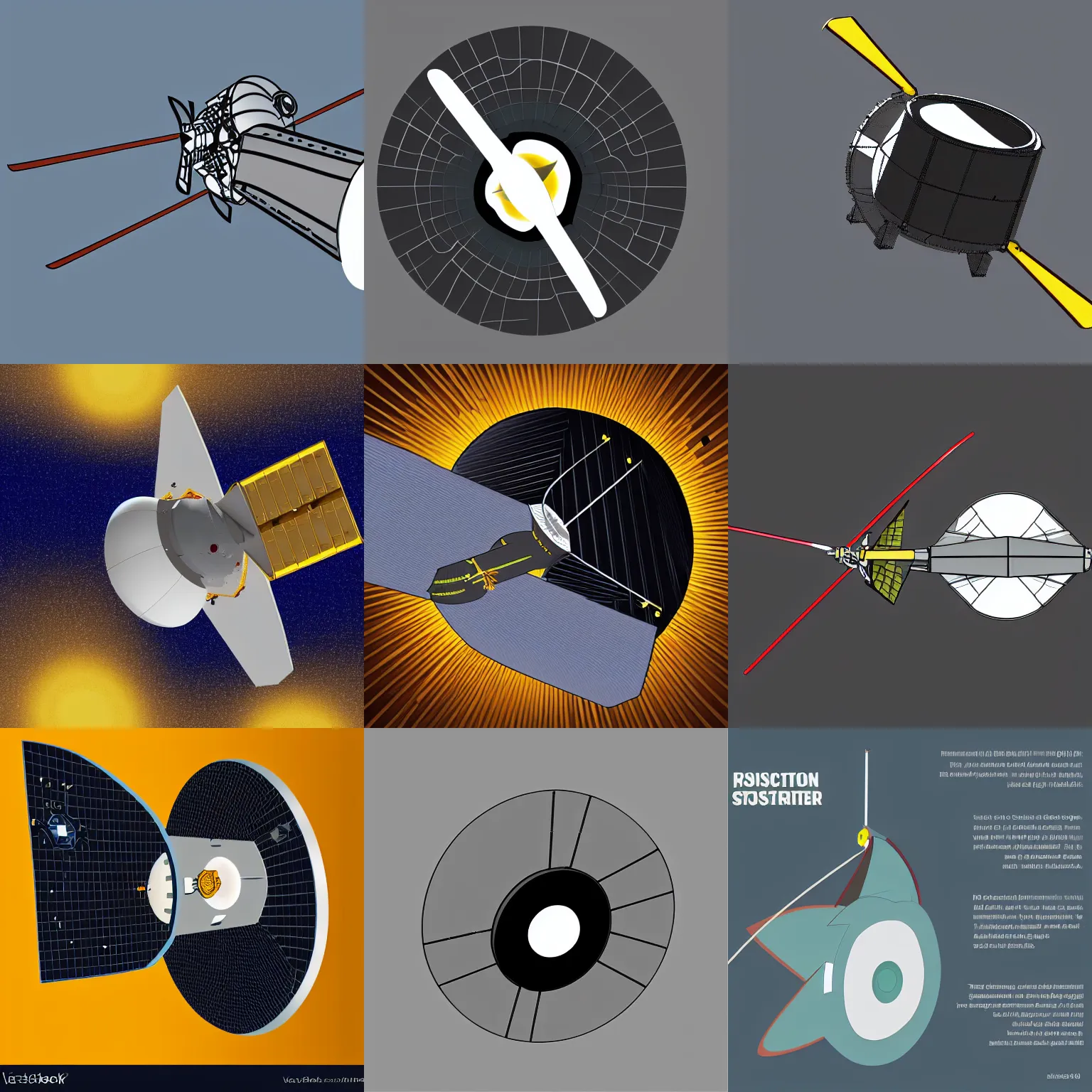 Prompt: 2 d vector graphic of a spacecraft thruster