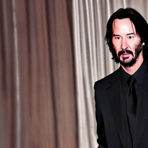 Prompt: a photograph of Keanu Reeves