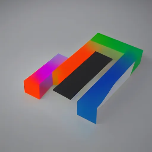 Prompt: 3D minimalist modern logo Normal with gradients and vibrant colors, rendered in blender, high resolution