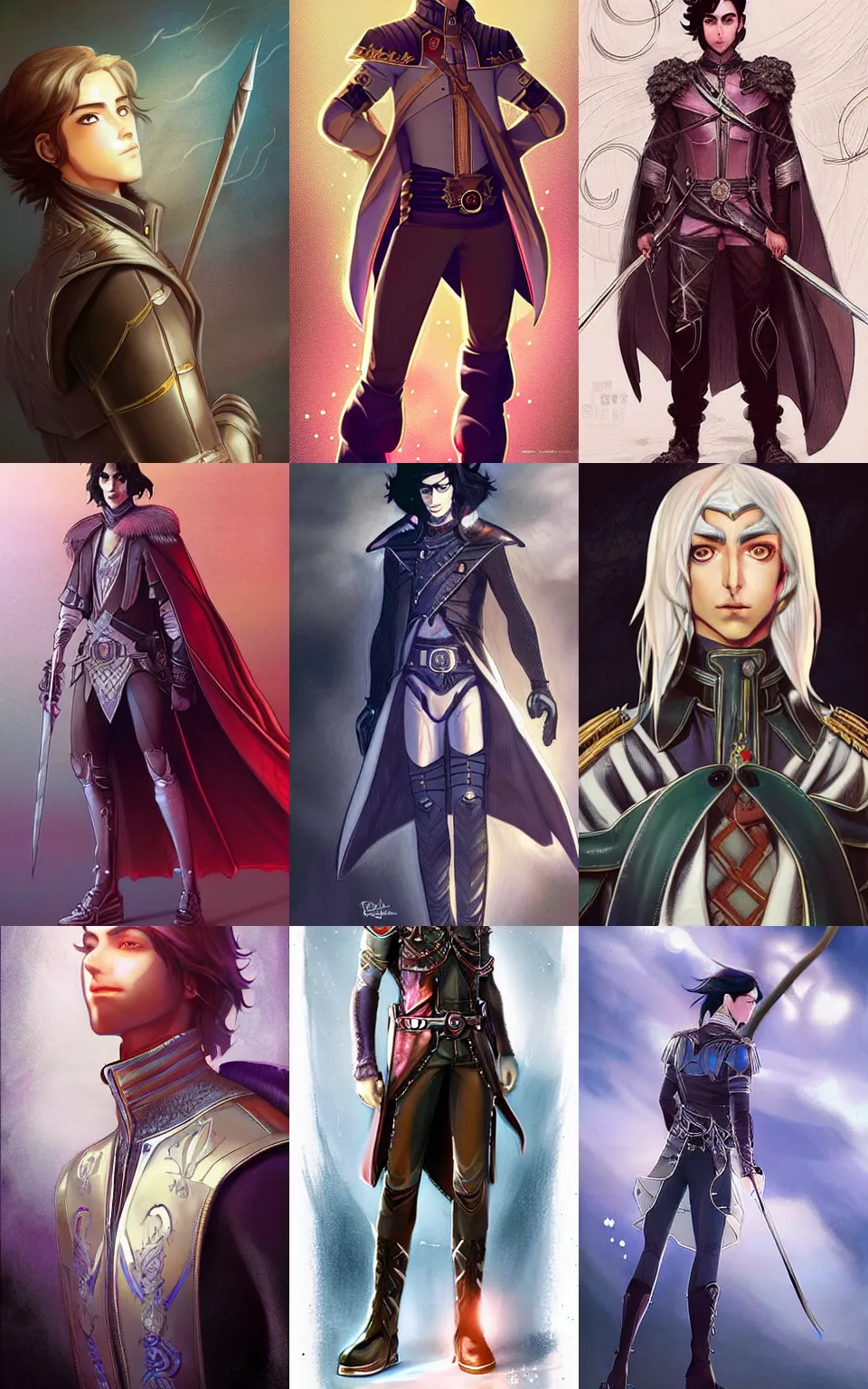 Prompt: Avsn Jogia as a prince. Glowing eyes, silver crown, leather boots. Character design by charlie bowater, ross tran, artgerm, and makoto shinkai, detailed, inked, western comic book art, 2021 award winning painting