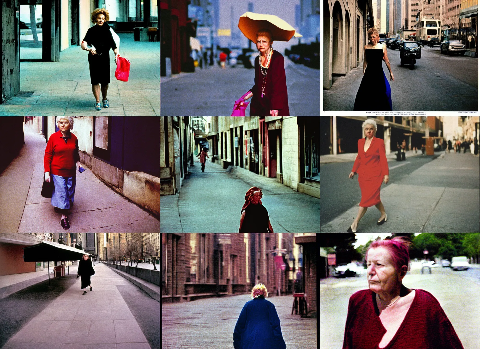 Prompt: color photography portrait of a woman walking in the xxxxxx, 1 9 9 0 s life magazine.