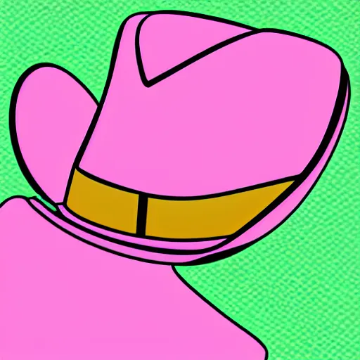 Image similar to Pink cowboy hat, sticker illustration