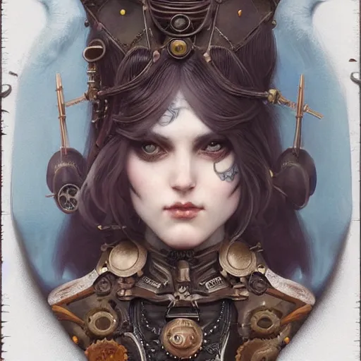 Image similar to tom bagshaw, curiosities carnival, soft paint of a single beautiful kawai catgirl in a full steampunk armor, symmetry accurate features, focus, very intricate ultrafine details, award winning masterpiece