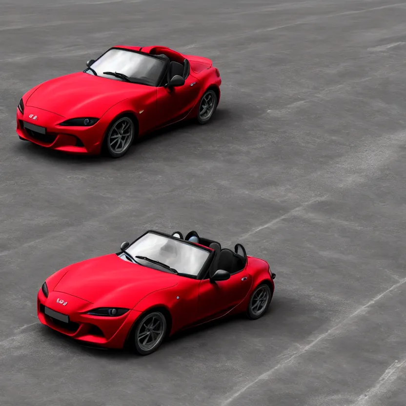 Prompt: supra, miata, kyza saleem, realistic, 4 k, red