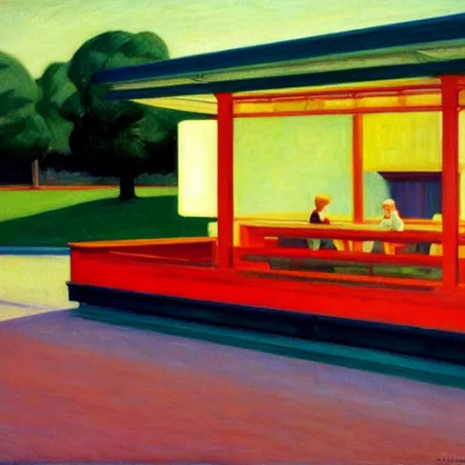 Image similar to Drive dream by Edward Hopper