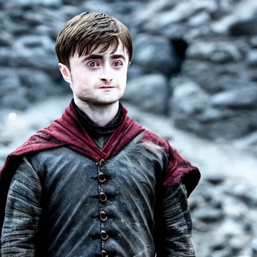 Image similar to daniel radcliffe as harry potter in game of thrones