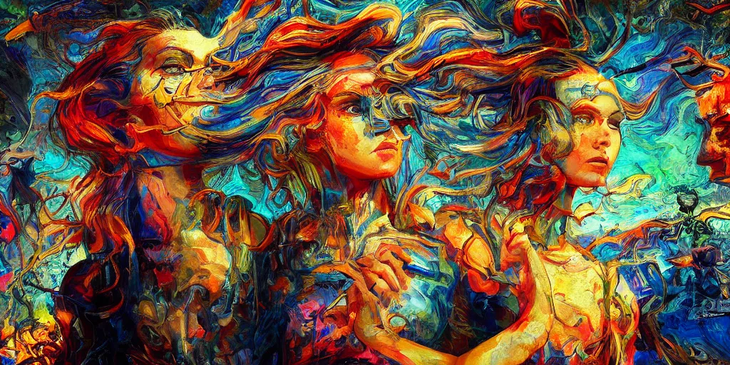 Prompt: expressionism figurative beautiful strange detailed 8 k resolution deviantart trending on artstation concept art digital illustration psychedelic surrealism unreal engine