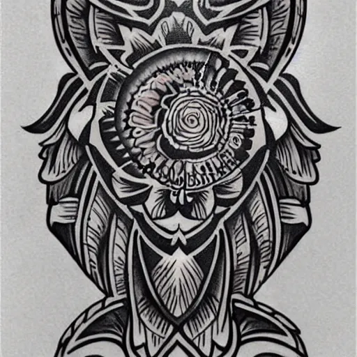 Image similar to tattoo design, stencil, tattoo stencil, traditional, a world famous tattoo