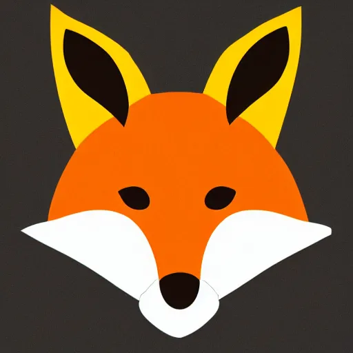 Image similar to a vector logo of the head of a fox looking at a candle