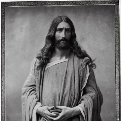 Prompt: jesus christ, 1 9 0 0's photography