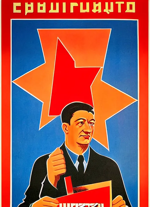 Prompt: soviet propaganda poster of the european union, socialist realism. by alexander zelensky, viktor deni, havrylo pustoviyt