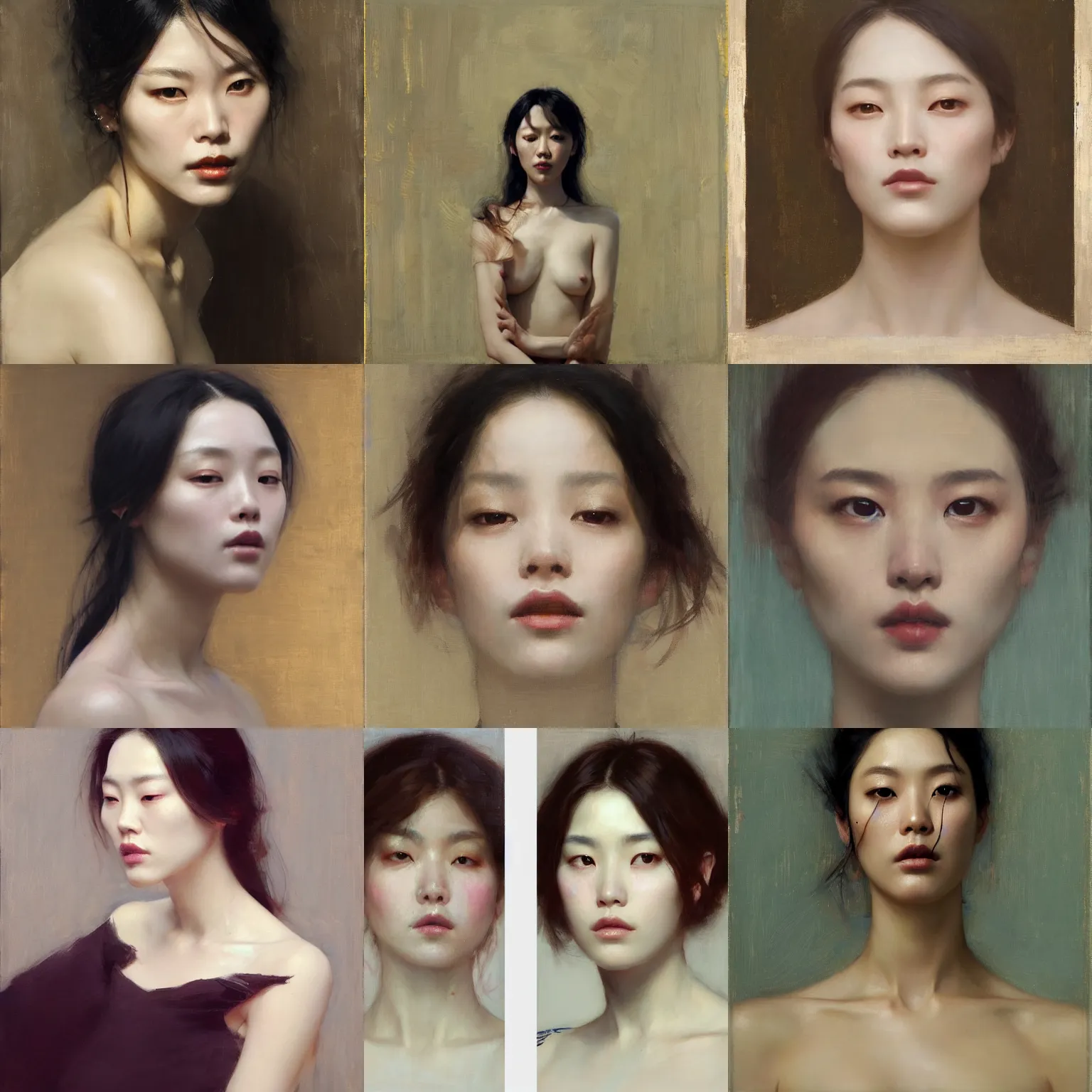 Prompt: lee jin - eun by jeremy lipkin, michael garmash, dino valls, rule of thirds, seductive look, beautiful