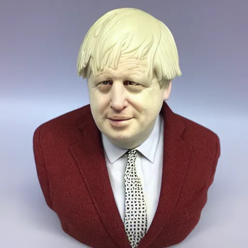 Prompt: Boris Johnson as a porcelain figurine