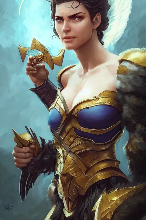 Image similar to amazon valkyrie athena, d & d, fantasy, portrait, highly detailed, headshot, digital painting, trending on artstation, concept art, sharp focus, illustration, art by artgerm and greg rutkowski and magali villeneuve