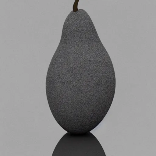 Image similar to a sculpture in the shape of a bitten pear that looks like a woman's body, in the style of dominique rayou, 3 d render