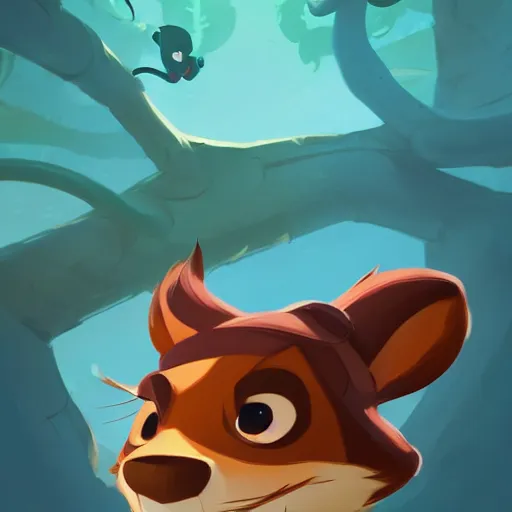 Image similar to face icon stylized minimalist chip'n dale : rescue rangers, loftis, cory behance hd by jesper ejsing, by rhads, makoto shinkai and lois van baarle, ilya kuvshinov, rossdraws global illumination