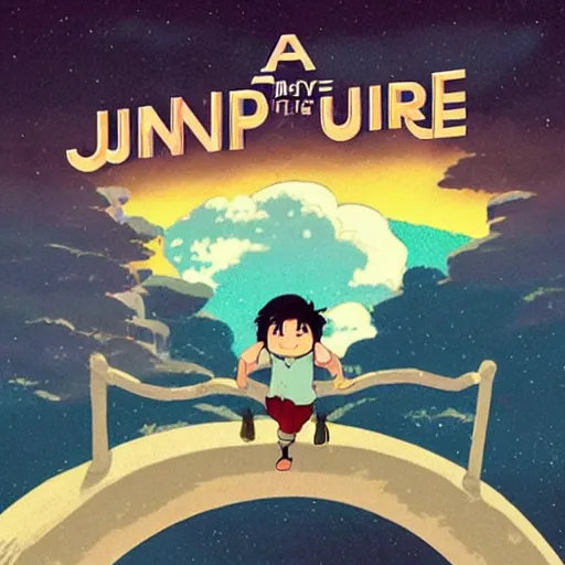 Prompt: a jump into the future in the style of studio ghibli