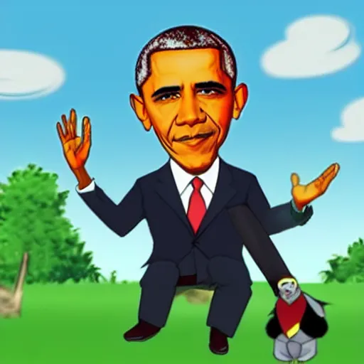 Prompt: obama in the style of pokemon