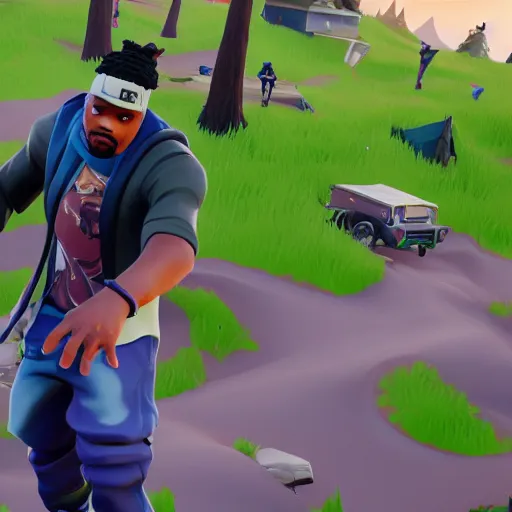 Prompt: JCole in Fortnite very detailed, full body shot 8K quality super realistic