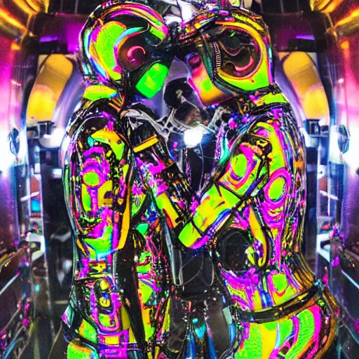 Image similar to love, diverse love cybersuits, from behind, love rituals, wide wide angle, vivid, elaborate, highly detailed, beautiful lighting