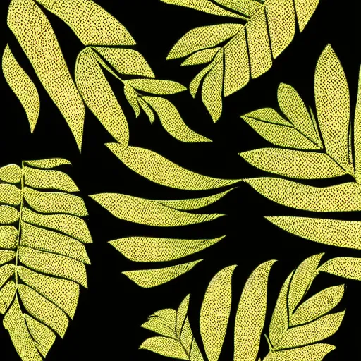 Image similar to gold emerald palm leaves vector illustration, 8 k ultra resolution