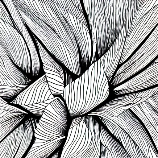 Image similar to abstract plant design digital artwork monochromatic black and white