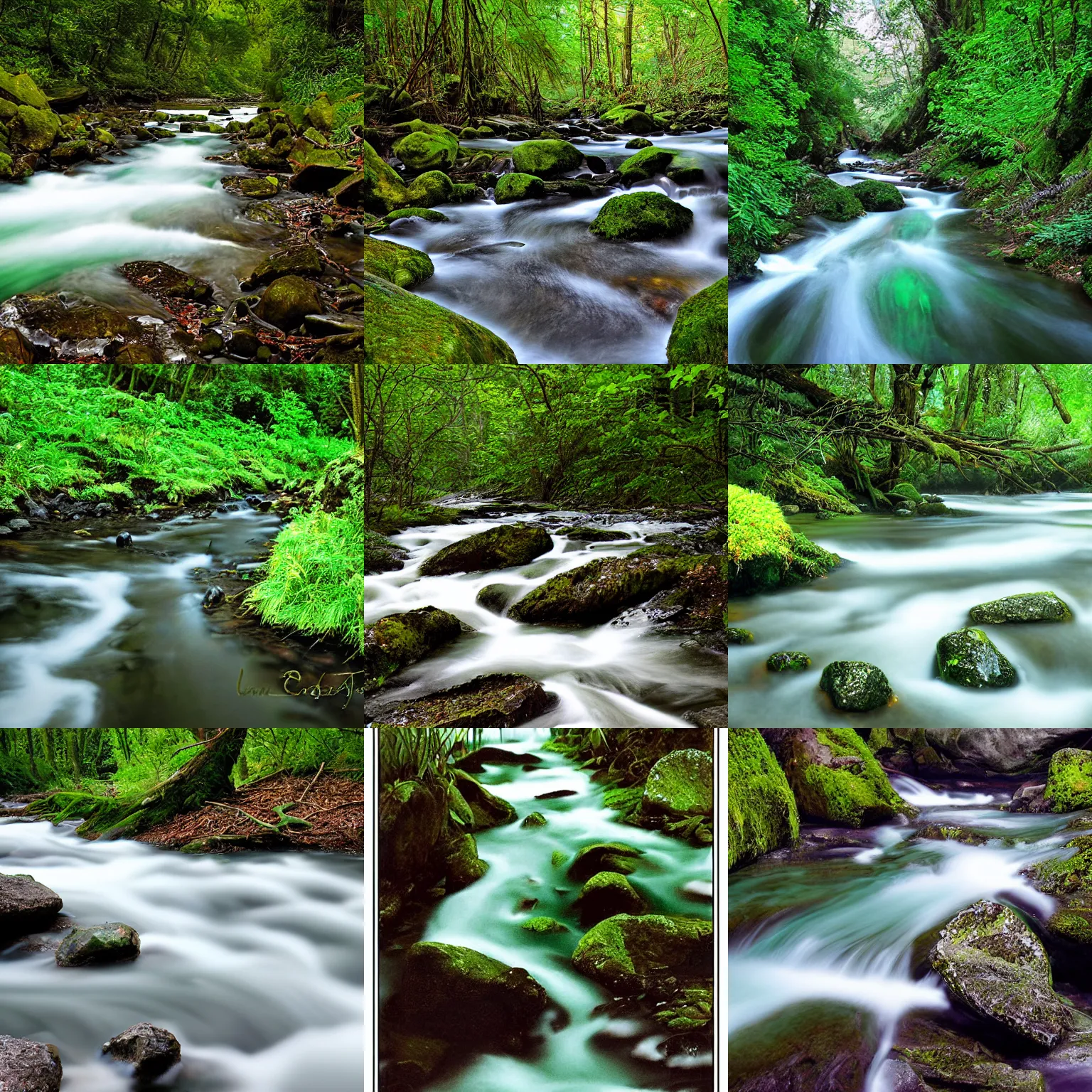 Prompt: emerald stream